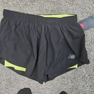 NWT- New Balance Black and Yellow Athletic Shorts